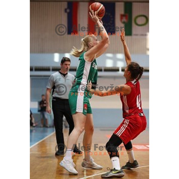 Larisa Ocvirk in action during friendly women\'s basketball match between Slovenia and Poland in Jezica Hall, Ljubljana on May 27, 2017