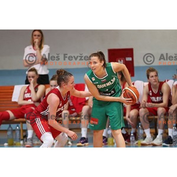 Eva Rupnik in action during friendly women\'s basketball match between Slovenia and Poland in Jezica Hall, Ljubljana on May 27, 2017