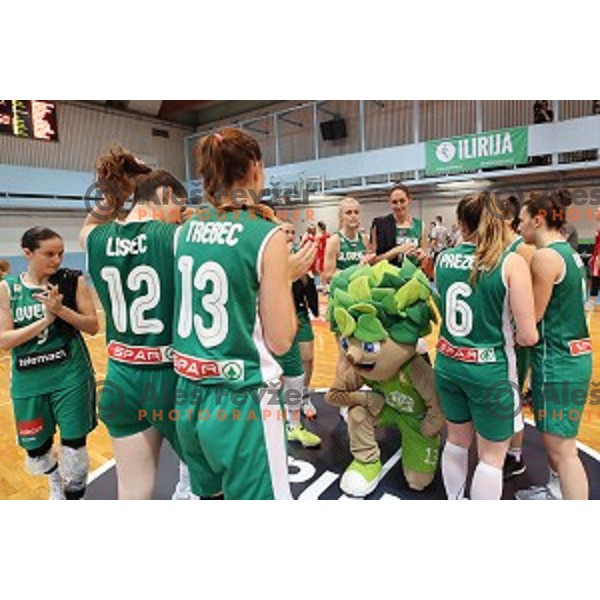 action during friendly women\'s basketball match between Slovenia and Poland in Jezica Hall, Ljubljana on May 27, 2017
