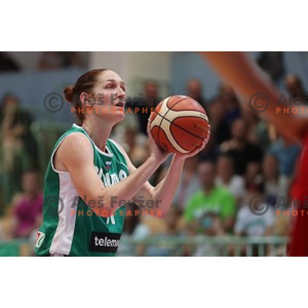 action during friendly women\'s basketball match between Slovenia and Poland in Jezica Hall, Ljubljana on May 27, 2017