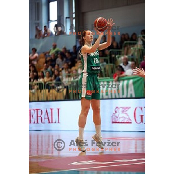 Tina Trebec in action during friendly women\'s basketball match between Slovenia and Poland in Jezica Hall, Ljubljana on May 27, 2017
