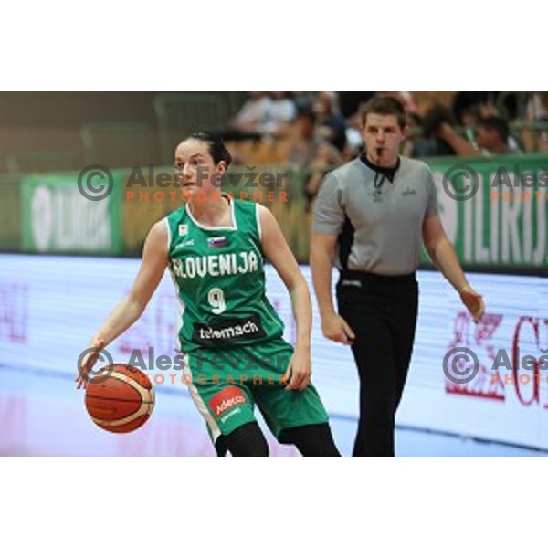 Nika Baric in action during friendly women\'s basketball match between Slovenia and Poland in Jezica Hall, Ljubljana on May 27, 2017