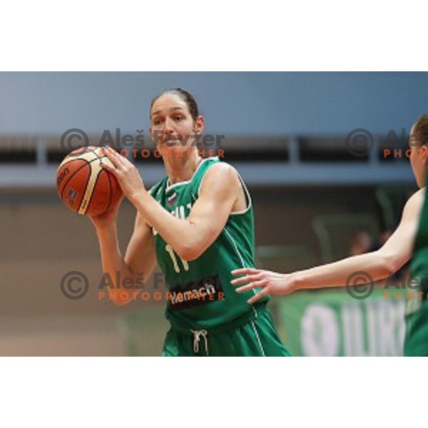 Sandra Pirsic in action during friendly women\'s basketball match between Slovenia and Poland in Jezica Hall, Ljubljana on May 27, 2017