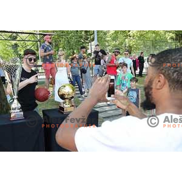 Jan Barbaric at Union Olimpija club day and picnic in Tivoli park, Ljubljana, Slovenia on May 28, 2017