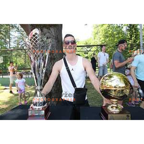 Jure Pelko at Union Olimpija club day and picnic in Tivoli park, Ljubljana, Slovenia on May 28, 2017
