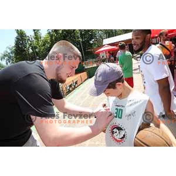 Matej Janezic at Union Olimpija club day and picnic in Tivoli park, Ljubljana, Slovenia on May 28, 2017