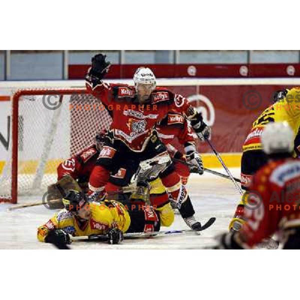 Kovacevic (86) at ice-hoceky match Acroni Jesenice- Vienna capitals in 21st round of Ebel league,played in Jesenice (Slovenia) 16.11.2007. Photo by Ales Fevzer 