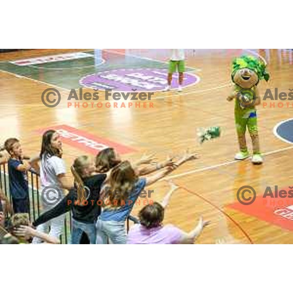 Lipko, mascot of team Slovenia during friendly basketball match between Slovenia - Croatia, played in Celje, Slovenia on June 1st, 2017