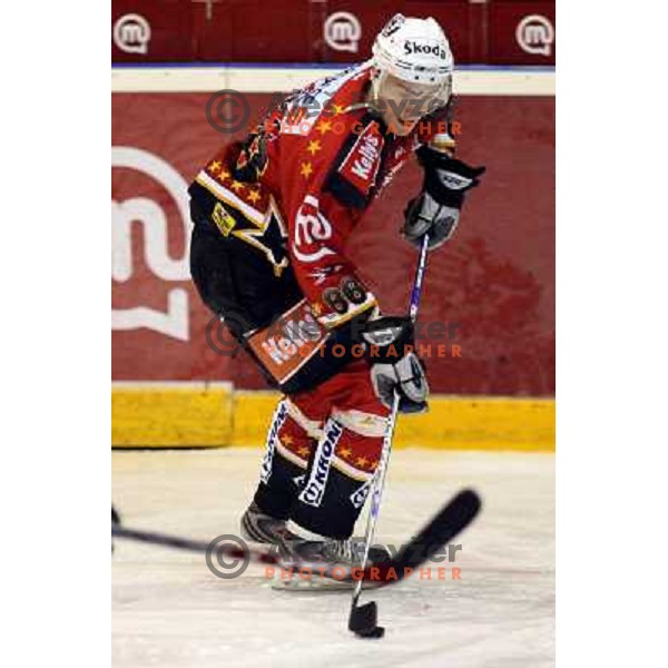 Kovacevic at ice-hoceky match Acroni Jesenice- Vienna capitals in 21st round of Ebel league,played in Jesenice (Slovenia) 16.11.2007. Photo by Ales Fevzer 