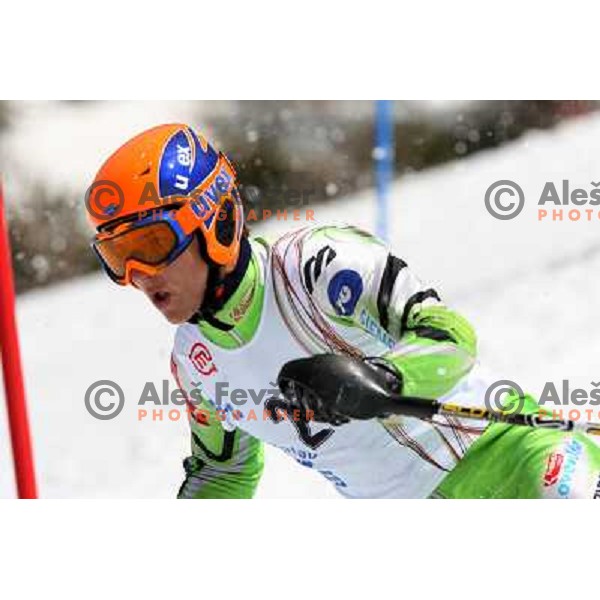 Jecl at slalom race for Slovenian National Championship at Krvavec Ski Resort.Photo by Ales Fevzer 