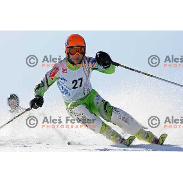 Jecl at slalom race for Slovenian National Championship at Krvavec Ski Resort.Photo by Ales Fevzer 