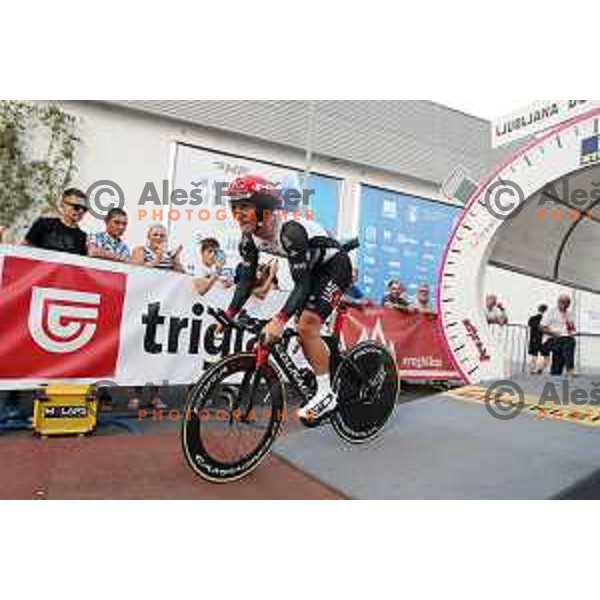 Jan Polanc ( SLO, team UAE) during Time Trial at Slovenian Championships at 36. Maraton Franja BTC City in Ljubljana, Slovenia on June 9, 2017