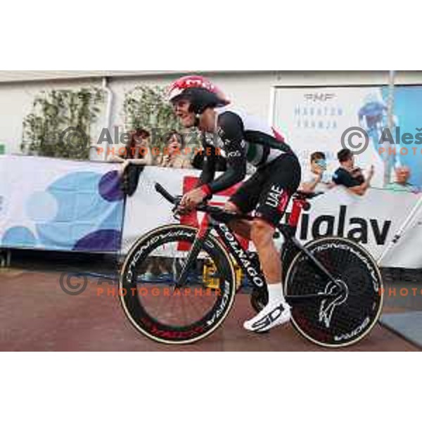 Jan Polanc ( SLO, team UAE) during Time Trial at Slovenian Championships at 36. Maraton Franja BTC City in Ljubljana, Slovenia on June 9, 2017