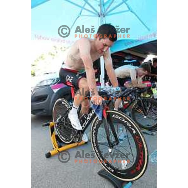 Jan Polanc ( SLO, team UAE) during Time Trial at Slovenian Championships at 36. Maraton Franja BTC City in Ljubljana, Slovenia on June 9, 2017