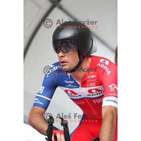 Gregor Gazvoda (SLO, team Adria Mobil) during Time Trial at Slovenian Championships at 36. Maraton Franja BTC City in Ljubljana, Slovenia on June 9, 2017