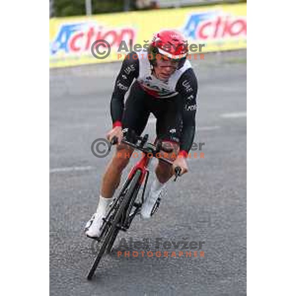 Jan Polanc ( SLO, team UAE) during Time Trial at Slovenian Championships at 36. Maraton Franja BTC City in Ljubljana, Slovenia on June 9, 2017