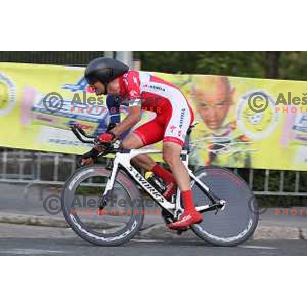 Gregor Gazvoda during Time Trial at Slovenian Championships at 36. Maraton Franja BTC City in Ljubljana, Slovenia on June 9, 2017