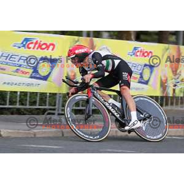 Jan Polanc ( SLO, team UAE) during Time Trial at Slovenian Championships at 36. Maraton Franja BTC City in Ljubljana, Slovenia on June 9, 2017