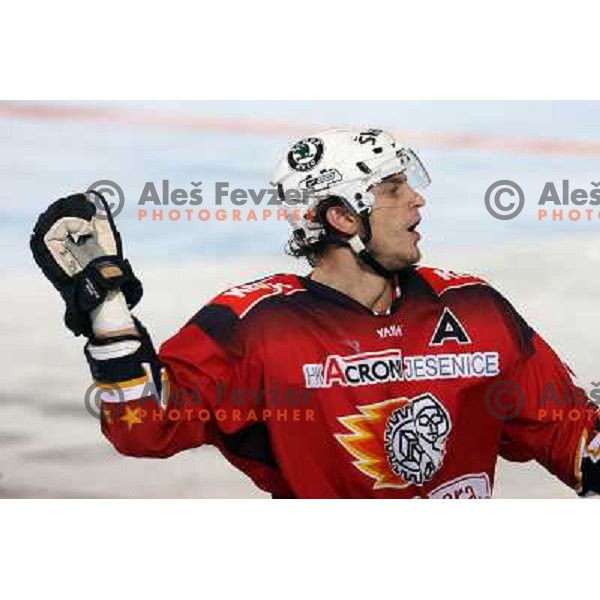 Gregor Poloncic at ice-hockey match ZM Olimpija-Acroni Jesenice in 22nd round of Ebel league,played in LJUBLJANA (Slovenia) 18.11.2007. Photo by Ales Fevzer 