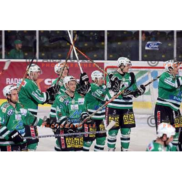 ice-hockey match ZM Olimpija-Acroni Jesenice in 22nd round of Ebel league,played in LJUBLJANA (Slovenia) 18.11.2007. ZM Olimpija won 5:4 after shot-out. Photo by Ales Fevzer 