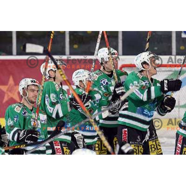 ice-hockey match ZM Olimpija-Acroni Jesenice in 22nd round of Ebel league,played in LJUBLJANA (Slovenia) 18.11.2007. ZM Olimpija won 5:4 after shot-out. Photo by Ales Fevzer 