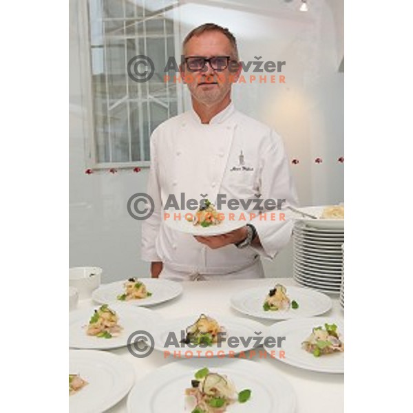 Chef Janez Bratovz (JB Restaurant) at Tour of Slovenia press conference in City museum, Ljubljana on June 14, 2017