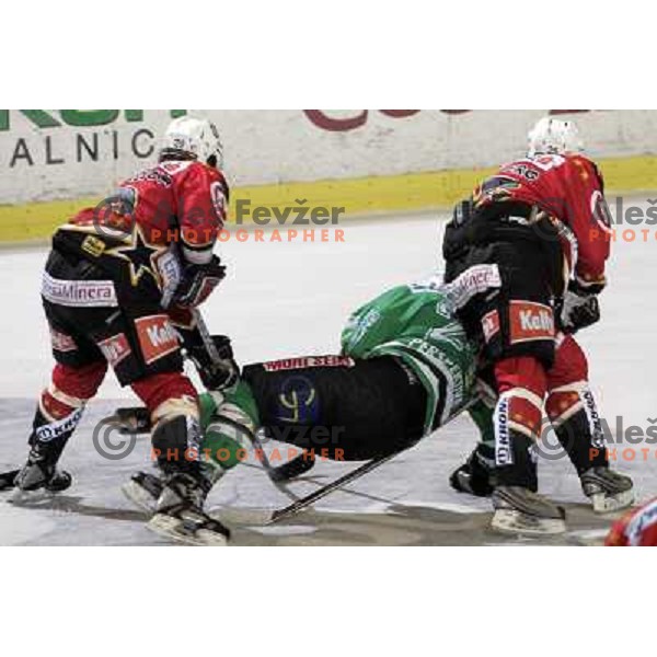 ice-hockey match ZM Olimpija-Acroni Jesenice in 22nd round of Ebel league,played in LJUBLJANA (Slovenia) 18.11.2007. ZM Olimpija won 5:4 after shot-out. Photo by Ales Fevzer 