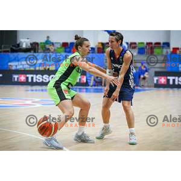 of Slovenia in action during basketball match between Slovenia and France at European Women Basketball Championship 2017, played in Arena Kralovka, Prague, Czech Republic on June 16, 2017