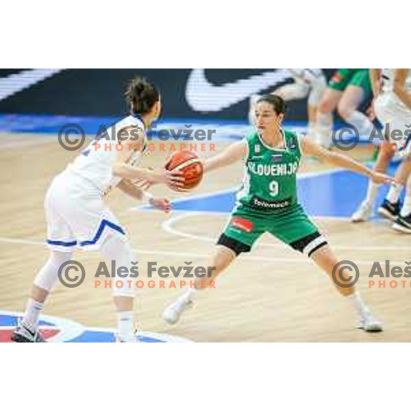 Nika Baric of Slovenia in action during basketball match between Slovenia and Greece at European Women Basketball Championship 2017, played in Arena Kralovka, Prague, Czech Republic on June 17, 2017
