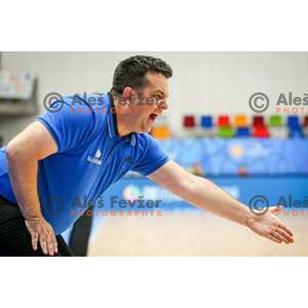 Damir Grgic, head coach of team Slovenia during basketball match between Slovenia and Greece at European Women Basketball Championship 2017, played in Arena Kralovka, Prague, Czech Republic on June 17, 2017
