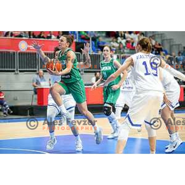 Teja Oblak of Slovenia in action during basketball match between Slovenia and Greece at European Women Basketball Championship 2017, played in Arena Kralovka, Prague, Czech Republic on June 17, 2017