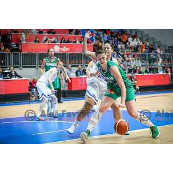 Eva Lisec of Slovenia in action during basketball match between Slovenia and Greece at European Women Basketball Championship 2017, played in Arena Kralovka, Prague, Czech Republic on June 17, 2017