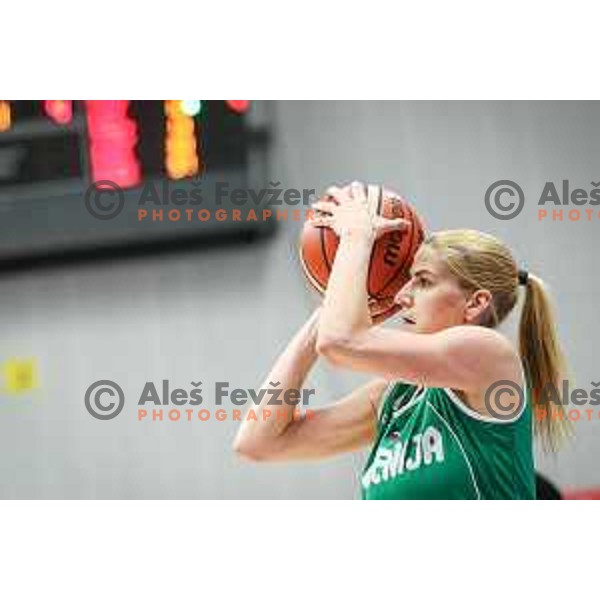 Maja Erkic of Slovenia in action during basketball match between Slovenia and Greece at European Women Basketball Championship 2017, played in Arena Kralovka, Prague, Czech Republic on June 17, 2017