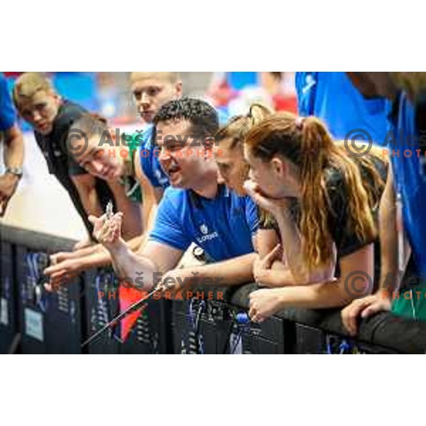 Damir Grgic, head coach of team Slovenia during basketball match between Slovenia and Greece at European Women Basketball Championship 2017, played in Arena Kralovka, Prague, Czech Republic on June 17, 2017