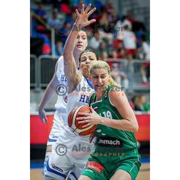 Maja Erkic of Slovenia in action during basketball match between Slovenia and Greece at European Women Basketball Championship 2017, played in Arena Kralovka, Prague, Czech Republic on June 17, 2017