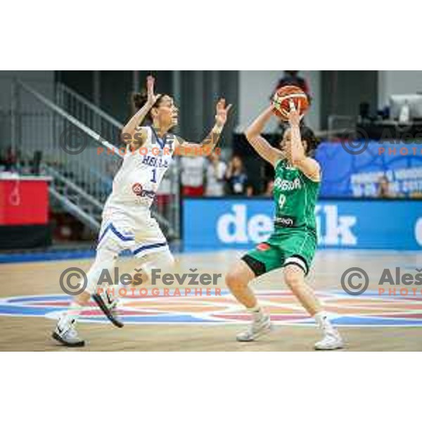 Nika Baric of Slovenia in action during basketball match between Slovenia and Greece at European Women Basketball Championship 2017, played in Arena Kralovka, Prague, Czech Republic on June 17, 2017