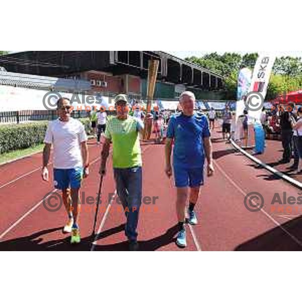 Slovene Olympians Matjaz Debelak, Franc Skerlj and Roman Kejzar at Final event of Moja Norma 2017 Campaign at Kodeljevo, Ljubljana, Slovenia on June 18, 2017