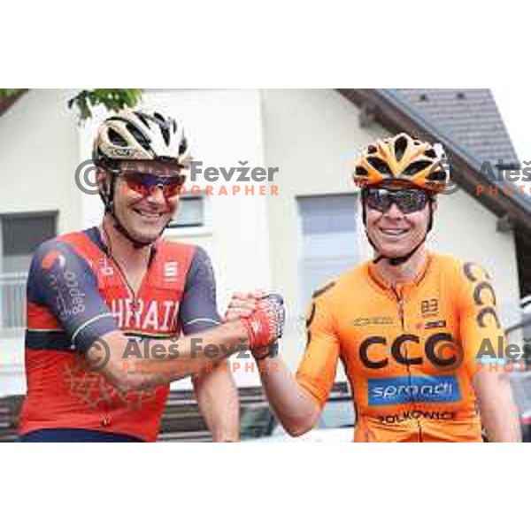 Borut Bozic and Jan Tratnik at Slovenian National Road Race Championship in Kranj on June 25, 2017