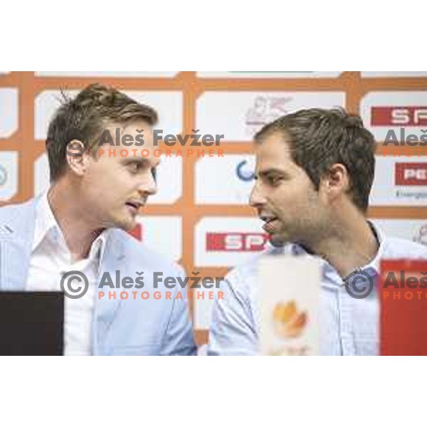 Jaka Lenart and Matej Likar during KZS press conference held in Ljubljana, on June 29th, 2017