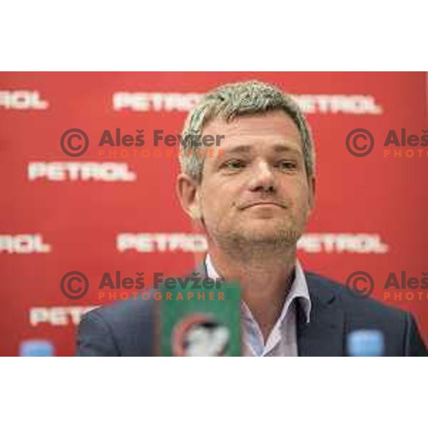 Tomaz Berlocnik during the Union Olimpija press conference in held in Arena Stozice, Ljubljana, on July 4th, 2017