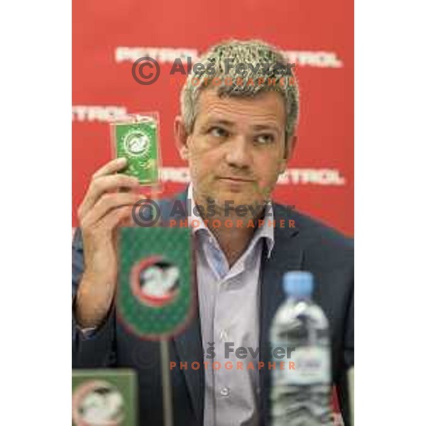 Tomaz Berlocnik during the Union Olimpija press conference in held in Arena Stozice, Ljubljana, on July 4th, 2017