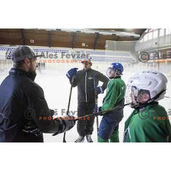 Anze Kopitar of LA Kings during his summer camp for young ice-hockey players in Bled Ice Hall, Slovenia on July 6, 2017