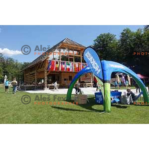 Start of European Mountain Running Championships Kamnik- Velika Planina in Eco Resort , Slovenia on July 8, 2017