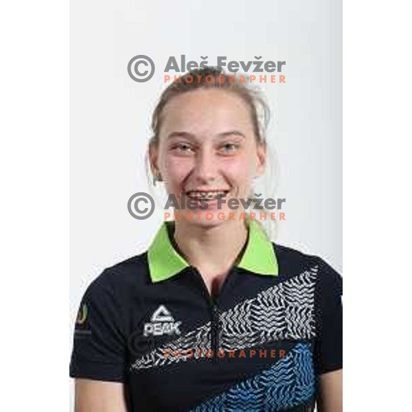 Janja Garnbret, member of Team Slovenia for World Games in Wroclaw, Poland 2017 at press conference in SOIC, Ljubljana on July 17, 2017