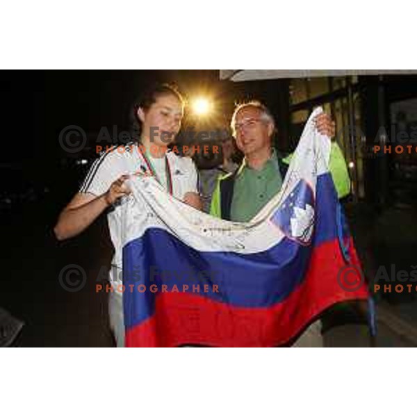 Reception for Basketball team Slovenia Women U-20, silver medalists of European Women U-20 Championships in Portugal in Ljubljana on July 17, 2018