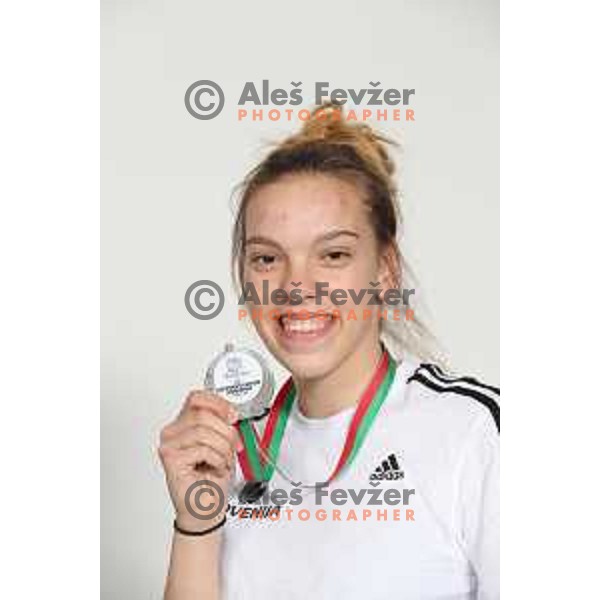 Reception for Basketball team Slovenia Women U-20, silver medalists of European Women U-20 Championships in Portugal in Ljubljana on July 17, 2018