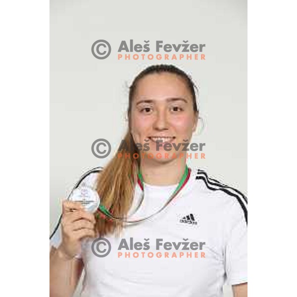 Annamaria Prezelj at Reception for Basketball team Slovenia Women U-20, silver medalists of European Women U-20 Championships in Portugal in Ljubljana on July 17, 2018