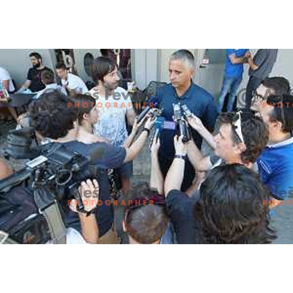 Igor Kokoskov, head coach of Slovenia Basketball team meets the press before Eurobasket 2017 in Ljubljana on July 19, 2017