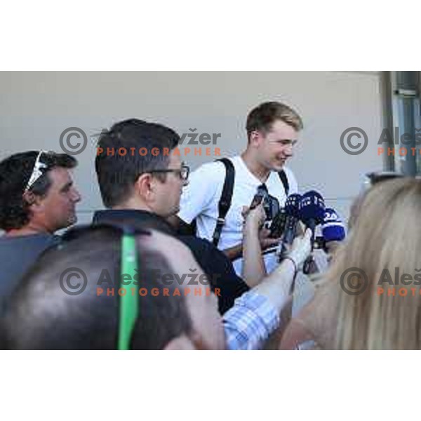 Luka Doncic of Slovenia Basketball team for Eurobasket 2017 meets the Press in Ljubljana on July 19, 2017