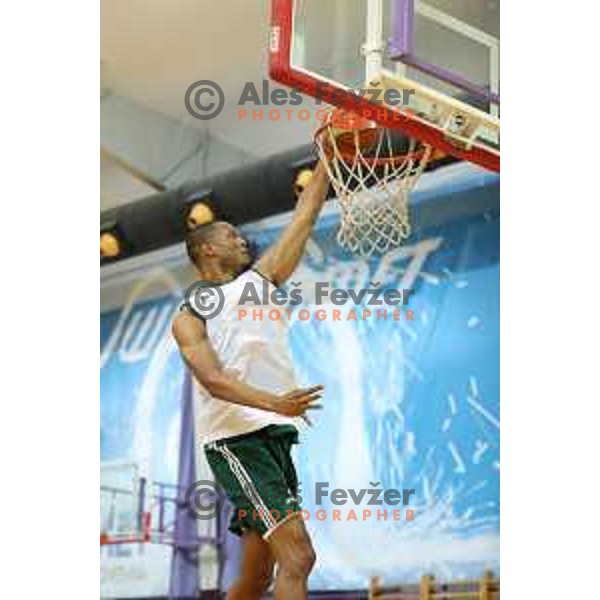 Anthony Randolph of Slovenia at first practice session of Slovenia Basketball team for Eurobasket 2017 in Zrece Sports Hall, Slovenia on July 19, 2017
